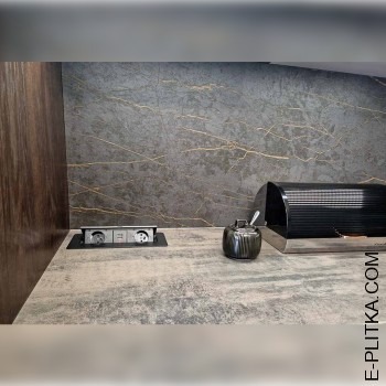 Кухня «Silena» темне дерево з сірим