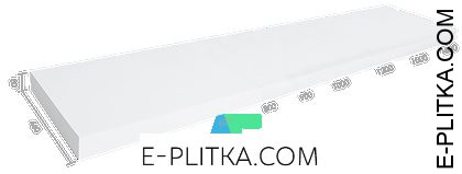 Стільниця кам'яна під умивальник Volle Solid surface 10-40-7503