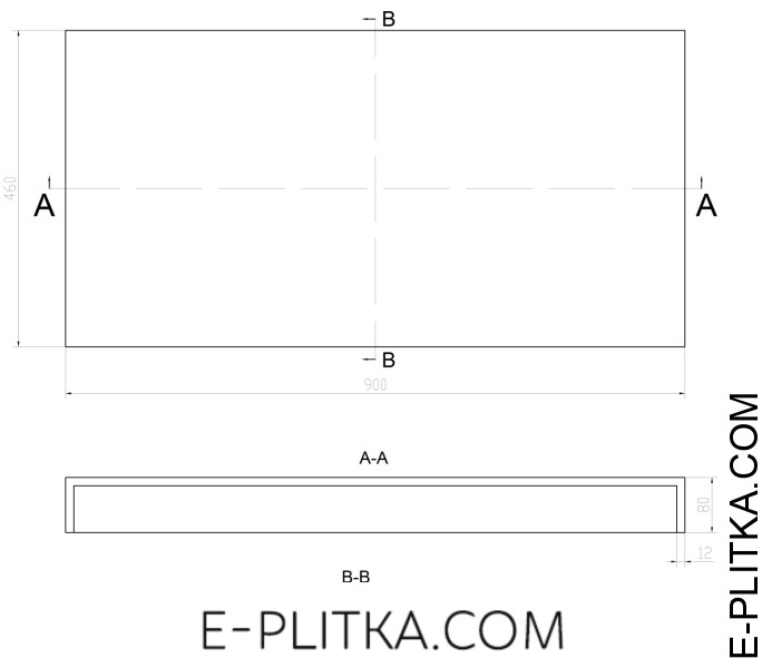 Стільниця кам'яна під умивальник Volle Solid surface 10-40-7503