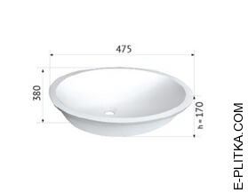 Раковина из искусственного камня m183