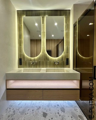 Тумба під раковину з каменю