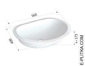 Раковина из искусственного камня m283L