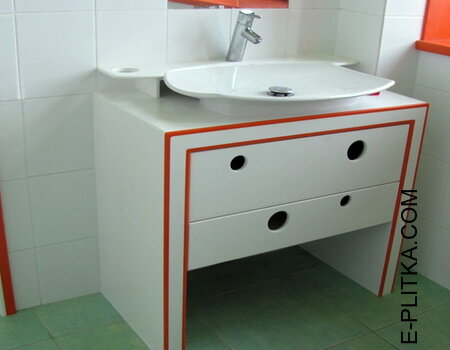 Тумба под раковину в ванную со столешницей