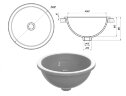 Раковина чаша на стільницю врізна Ø 40 кругла