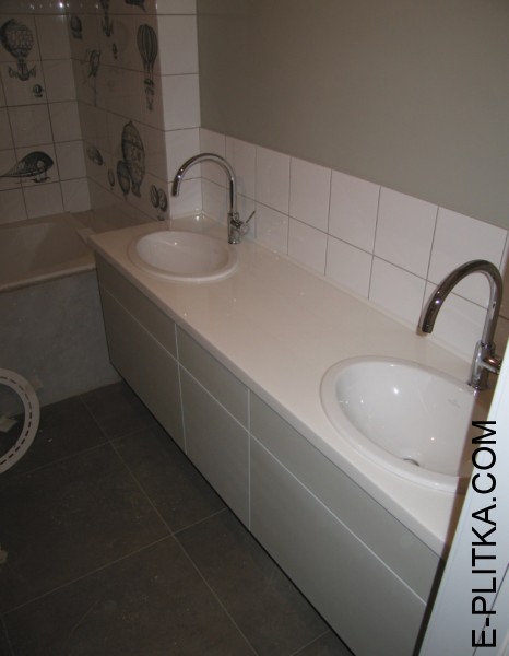 Меблі для ванної кімнати з двома раковинами за індивідуальними розмірами