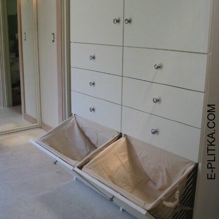 Заказать пенал для ванной с корзиной для белья