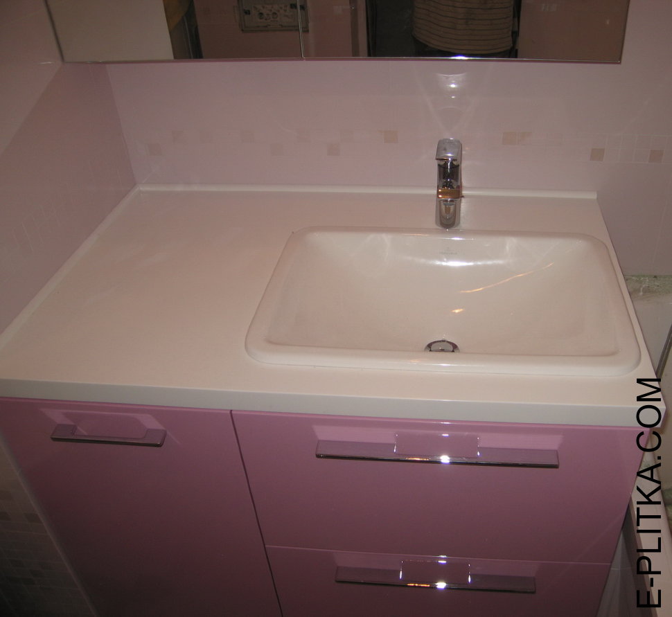 Нравится Мебель для ванной с накладной раковиной  на 110 см - сделаем по Вашим размерам