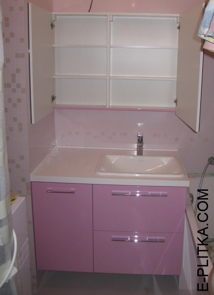 Мебель для ванной с накладной раковиной  на 110 см