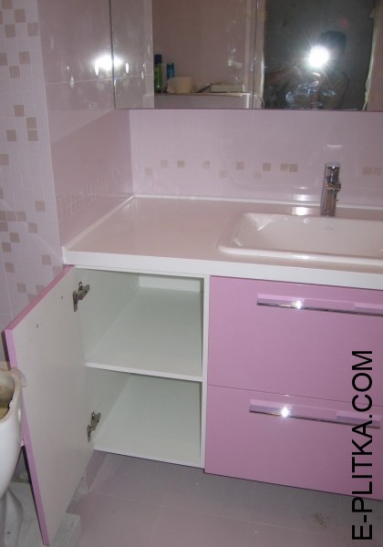 Мебель для ванной с накладной раковиной  на 110 см