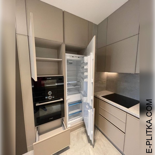 Изготавливаем кухни в Киеве под заказ любых размеров и по индивидуальному дизайн-проекту. Современная мебель в кухню в кашемировом оттенке со столешницей из акрилового камня. ЗВОНИТЕ ☎️ (063) 641 35 65 ✔️ Лучшее качество!