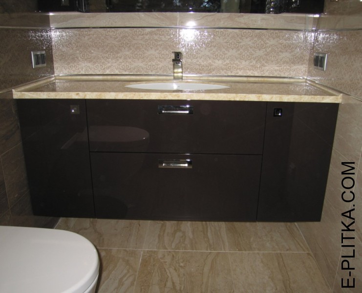 Мебель для ванной с накладной раковиной на 120 см