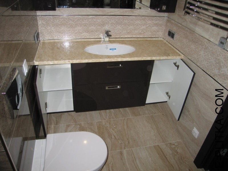 Мебель для ванной с накладной раковиной на 120 см