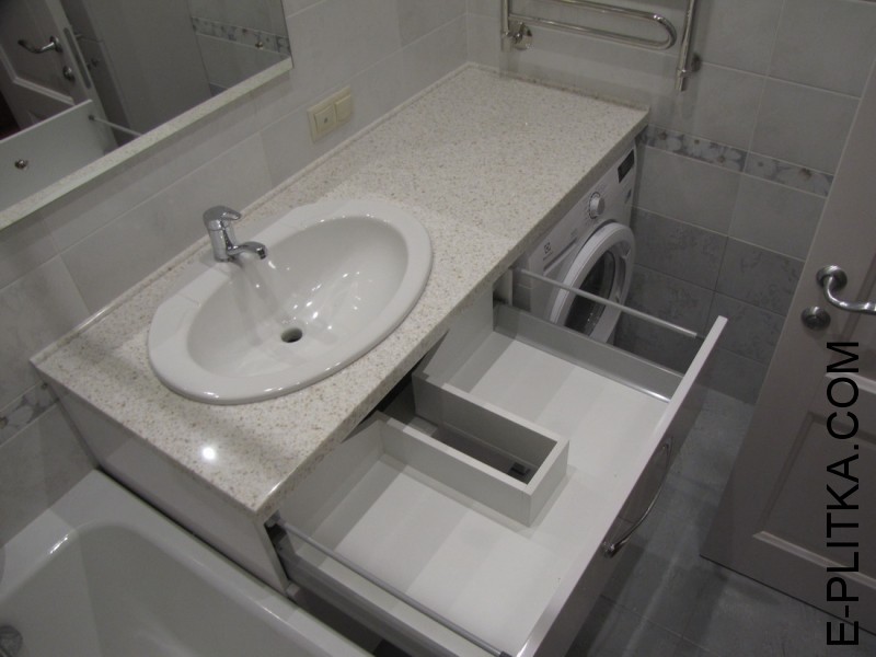 Меблі для ванної кімнати з накладною раковиною на 125 см