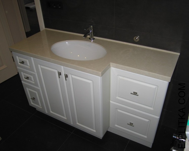 Мебель для ванной с накладной раковиной на 130 см