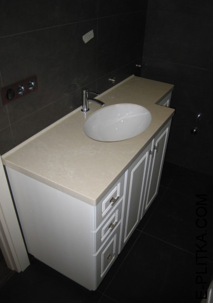 Мебель для ванной с накладной раковиной на 130 см