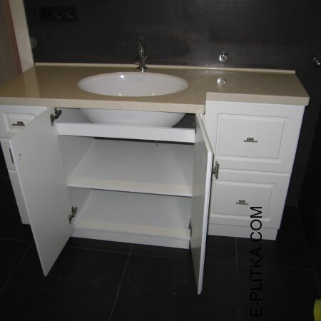 Мебель для ванной с накладной раковиной на 130 см