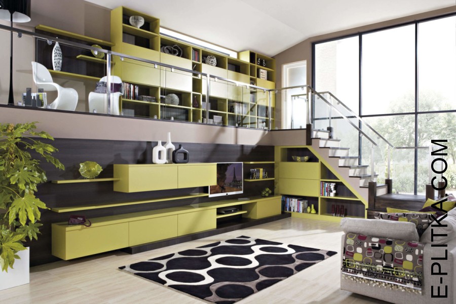 Гостиная в дом с лестницей «Лиана»