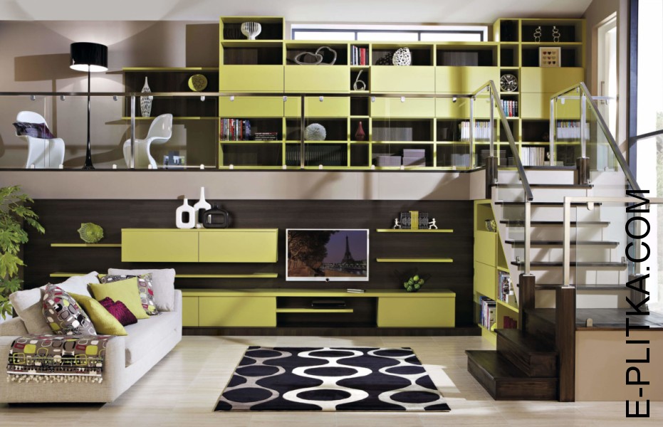 Гостиная в дом с лестницей «Лиана»