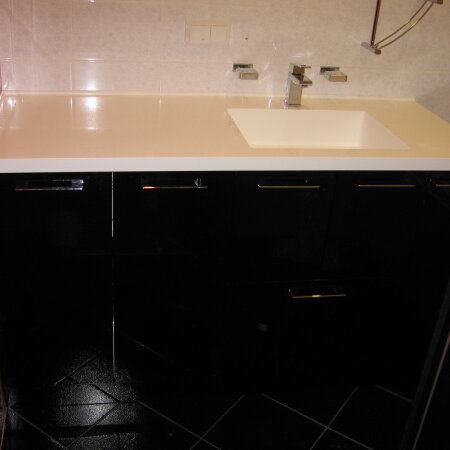 Мебель для ванной с накладной раковиной на 140 см