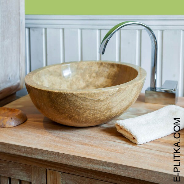 Раковина из натурального камня round_onyx