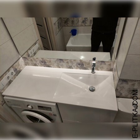 Столешница с раковиной и тумбой под стиральную машину