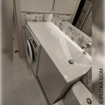 Стільниця з раковиною та тумбою під пральну машину