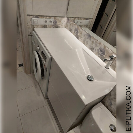 Столешница с раковиной и тумбой под стиральную машину