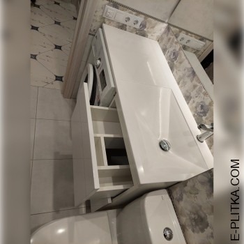 Стільниця з раковиною та тумбою під пральну машину