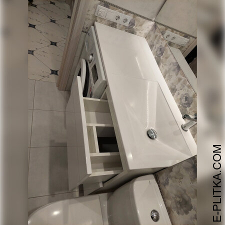 Столешница с раковиной и тумбой под стиральную машину