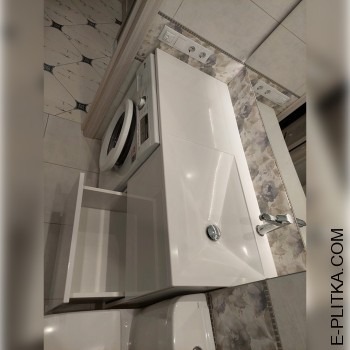 Стільниця з раковиною та тумбою під пральну машину