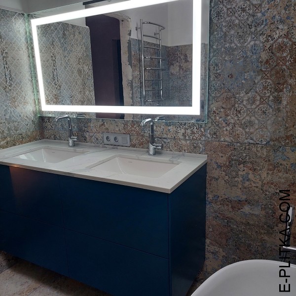 Тумба под столешницу с двумя раковинами