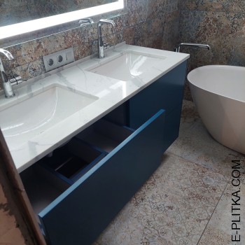 Тумба під стільницю з двома раковинами