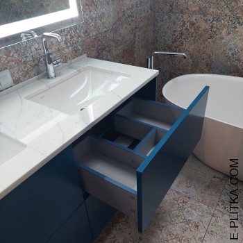 Тумба під стільницю з двома раковинами