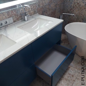 Тумба під стільницю з двома раковинами