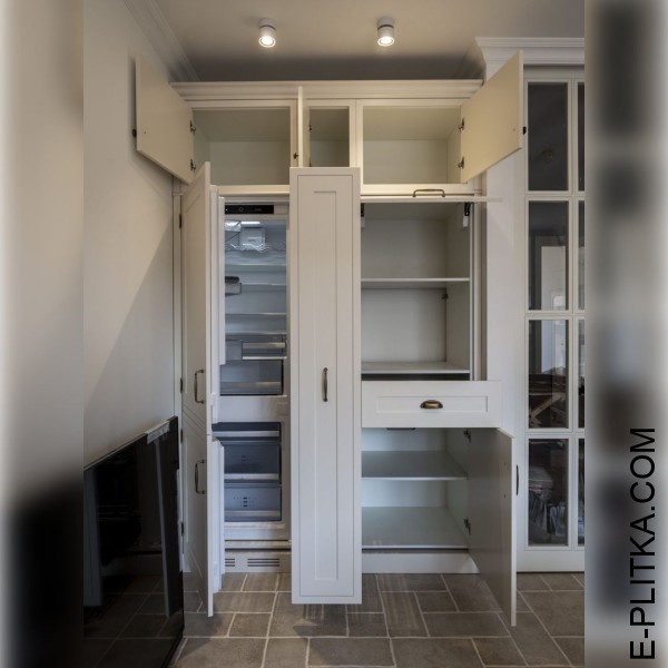 Кухня современный кантри стиль в зеленом цвете