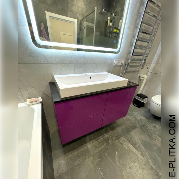 Тумба в ванную комнату с камнем