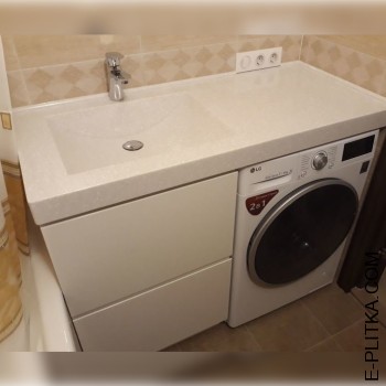 Замовити меблі для ванної під пральну машину.