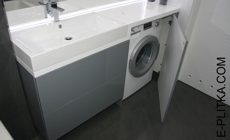 Мебель для ванны с раковиной под стиральную машину