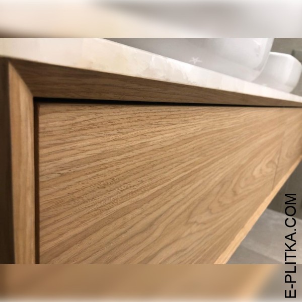 Шпонированая мебель под две чаши-раковины