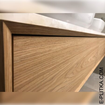 Шпонированая мебель под две чаши-раковины