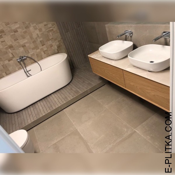 Шпонированая мебель под две чаши-раковины