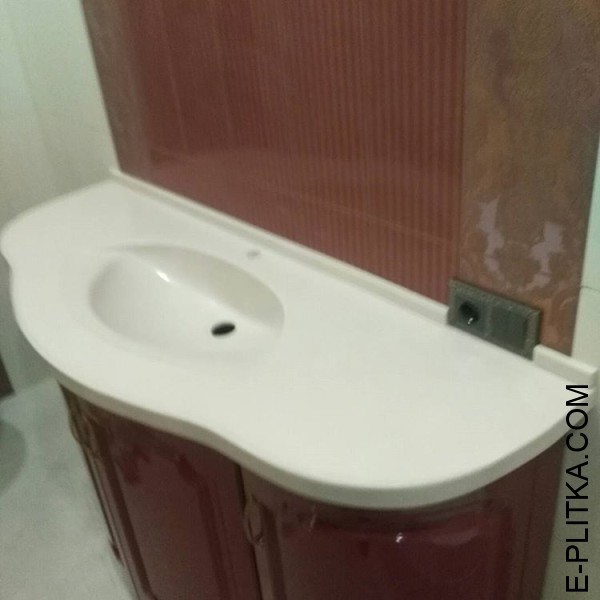 Раковина в ванную со столешницей и тумбой