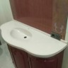 Раковина в ванную со столешницей и тумбой