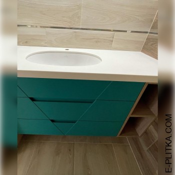 Вбудовані меблі зі стільницею та врізною раковиною