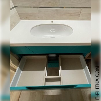 Вбудовані меблі зі стільницею та врізною раковиною