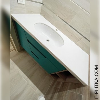 Вбудовані меблі зі стільницею та врізною раковиною