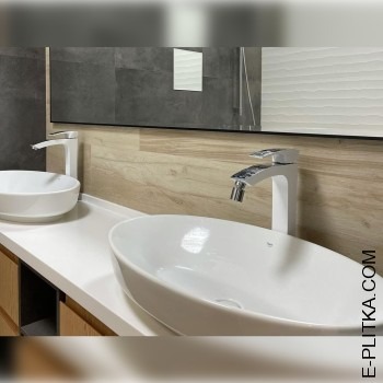 Меблі вбудовані зі стільницею під дві раковини