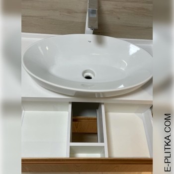 Меблі вбудовані зі стільницею під дві раковини