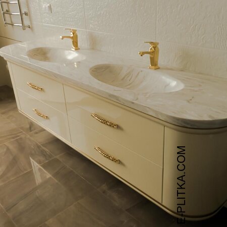 Столешница в ванную комнату из акрилового камня